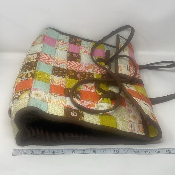 Vintage 70's Handmade Granny Patchwork Extra Large Tote/Shoulder Bag - Picture 11 of 14